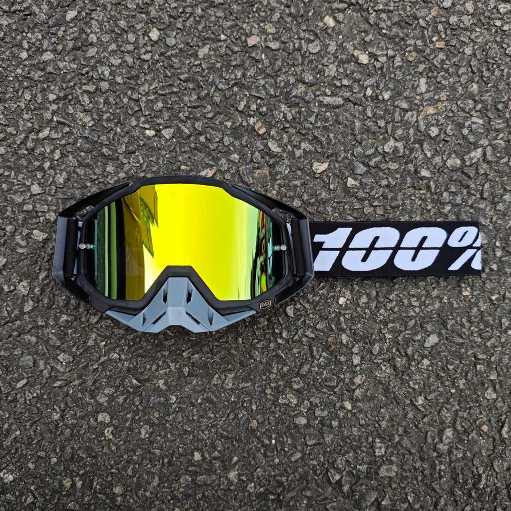 Occhiali da sole da moto classici per fuoristrada all'aperto 100% per la guida, occhiali protettivi per casco resistenti al vento e alla sabbia, equipaggiamento fresco per mountain bike
