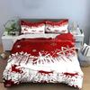 Christmas Santa Sleigh Bedding Set Bedding Duvet Cover Set Duvet Cover Pillowcases (1 * Duvet Cover 2 * Pillowcases, without duvet insert)
