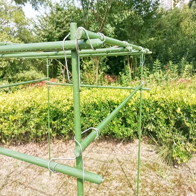 10 buc, Plantă Agățătoare de Grădină Acoperită Fitinguri Tub din Oțel Plastic Cataramă Fixă Stâlp de Sprijin Cataramă de Conectare Cataramă cu Arc Cataramă Sârmă pentru Plantare Acasă