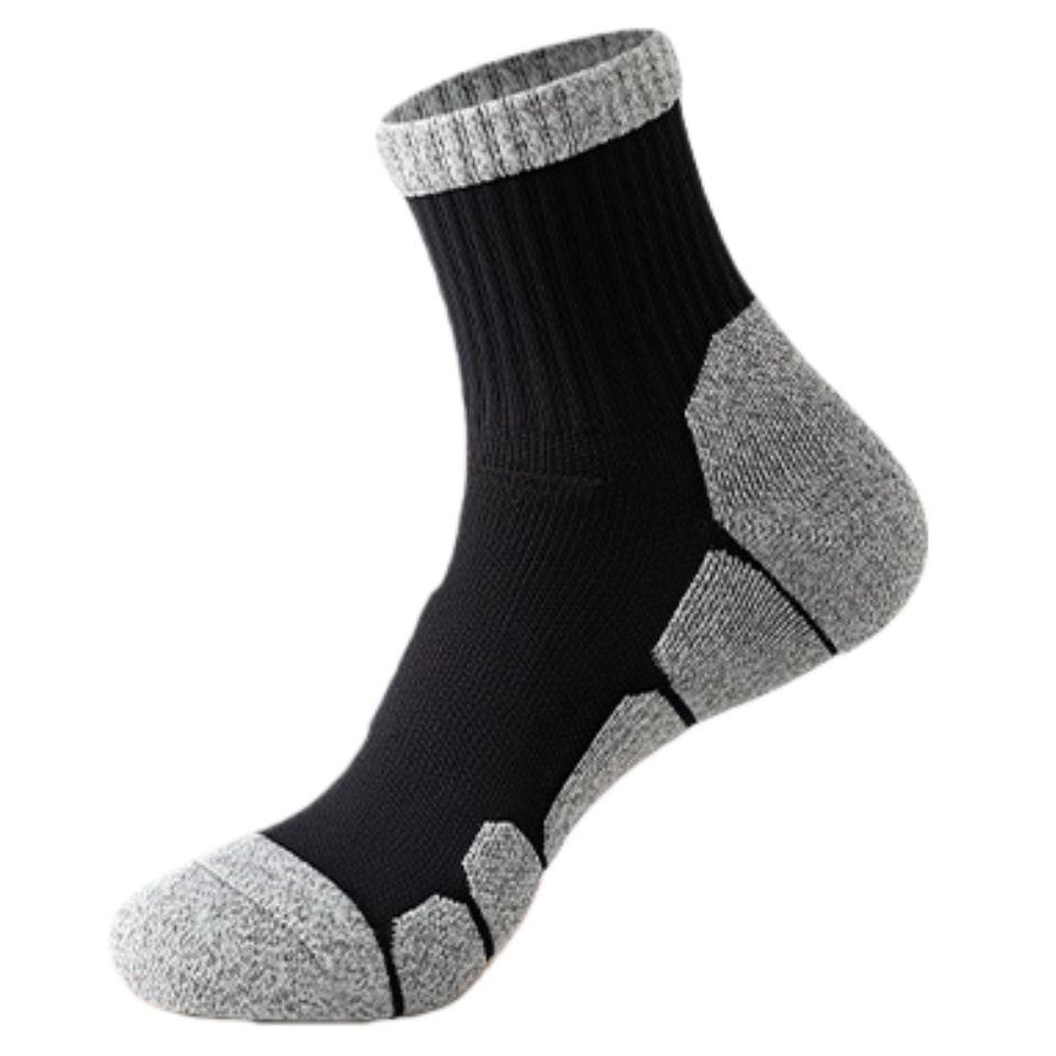 Herren Mittelhohe Geruchshemmende Laufsocken - Dicke Sohle für Herbst/Winter, Ideal für Marathon und Sport