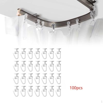 100x Curtain Track Gliders Pulley Accessories Rail for