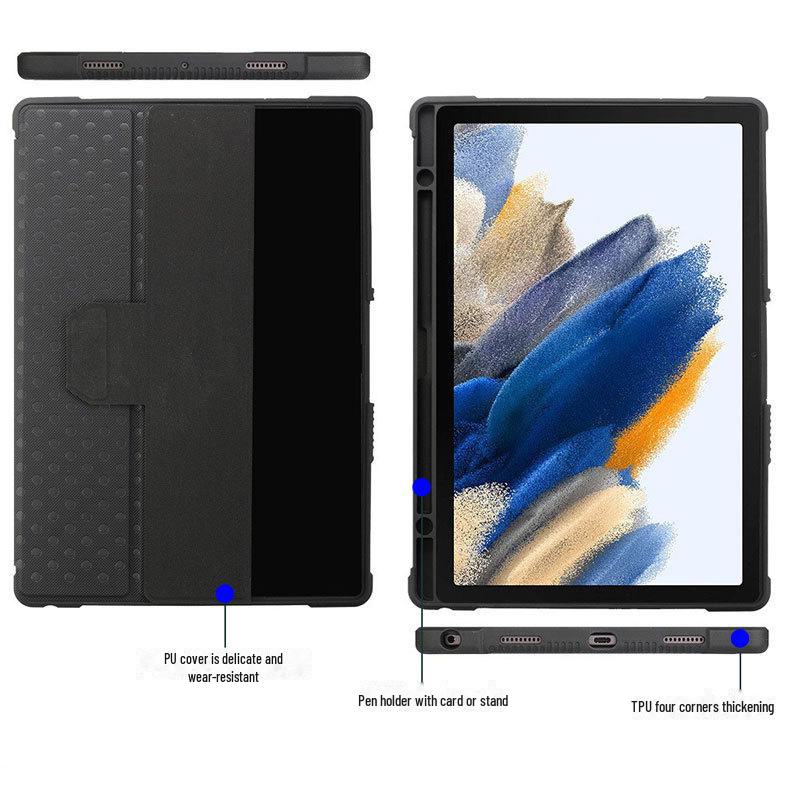 "Samsung Galaxy Tab A8 10,5-Zoll 2022 Lederschutzhülle mit Ständer"