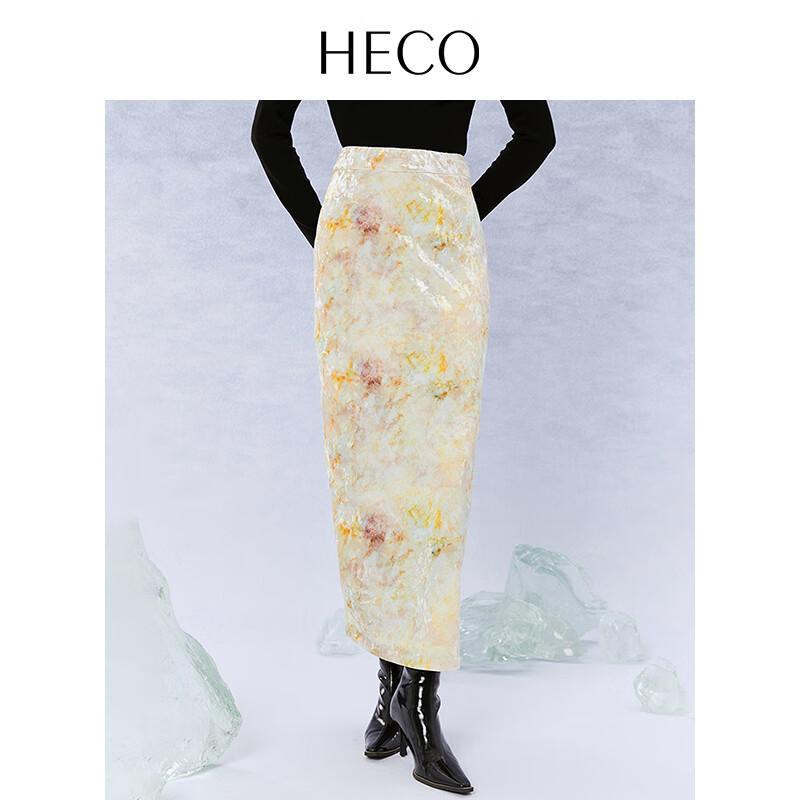 Heco Лазурит Новый китайский стиль Вельветовая прямая юбка XL