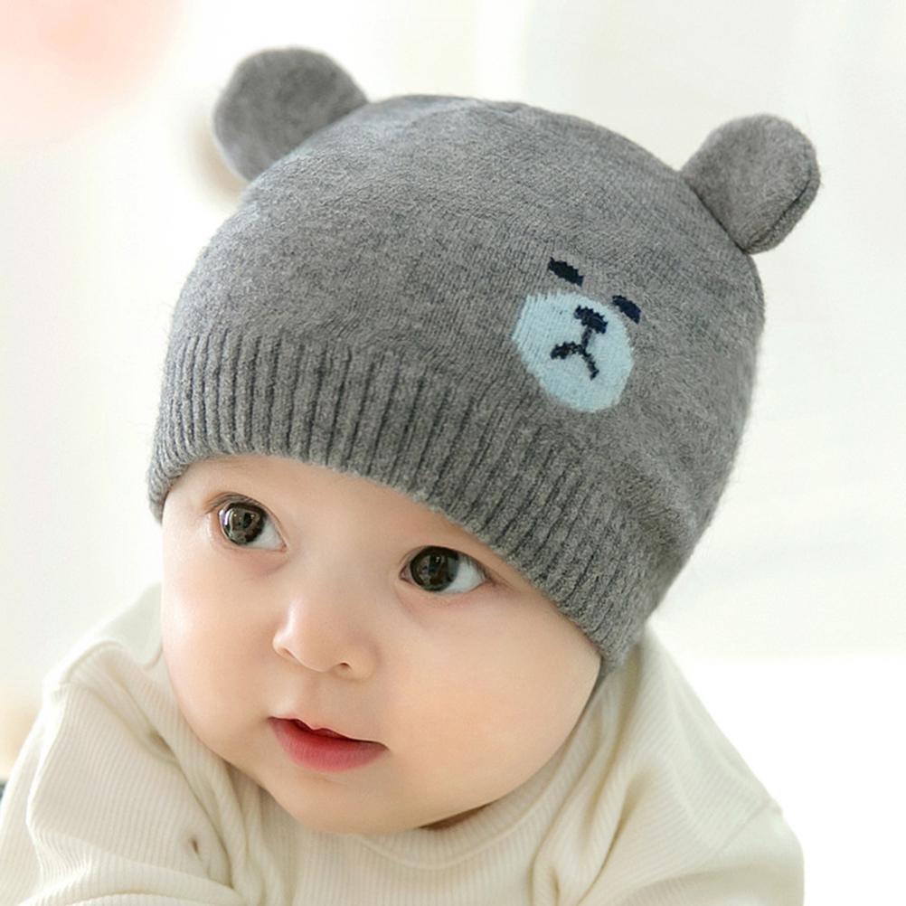 ear shape child baby winter hat boy girl cap kids knitted beanies toddler infant