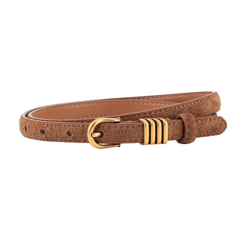 Women's Belt Genuine Leather Frosted Suede Retro High-end Decoration Women's Dress Accessories Belt