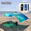 3MX5M Seaside Beach Waterproof and Sun Protection Tent, Outdoor Lightweight Nylon Sunshade Canopy for Multiple People