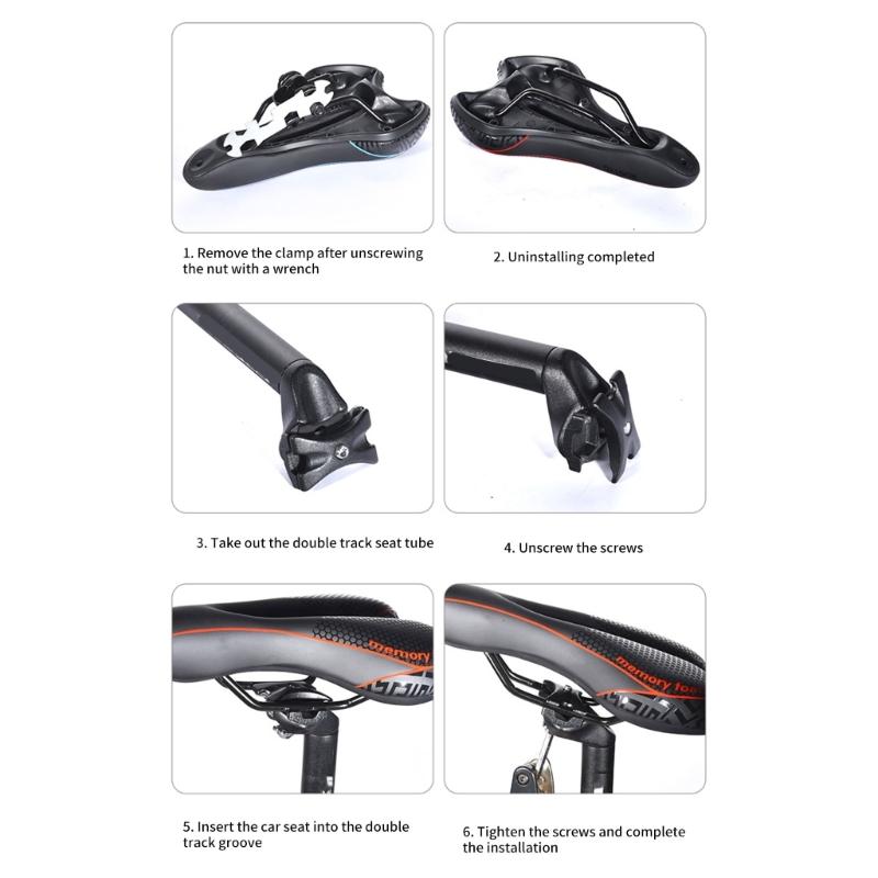 High Elasticities Breathable Bicycles Seated Cover Antislip Mountain Bike Saddles for Commuting Fitness Cycling