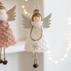 Christmas Decoration Ideas Angel Girl Doll Ornament with Wings Hanging Bells and Legs for Xmas Tree Decor christmas tree home