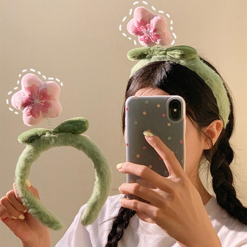 1 Stück Kreative Lamm Plüsch Blume Haarreifen für Mädchen Frau Niedliche Koreanische Kopfbedeckung Kopfreif Haarreifen Haar Accessoires Ornamente