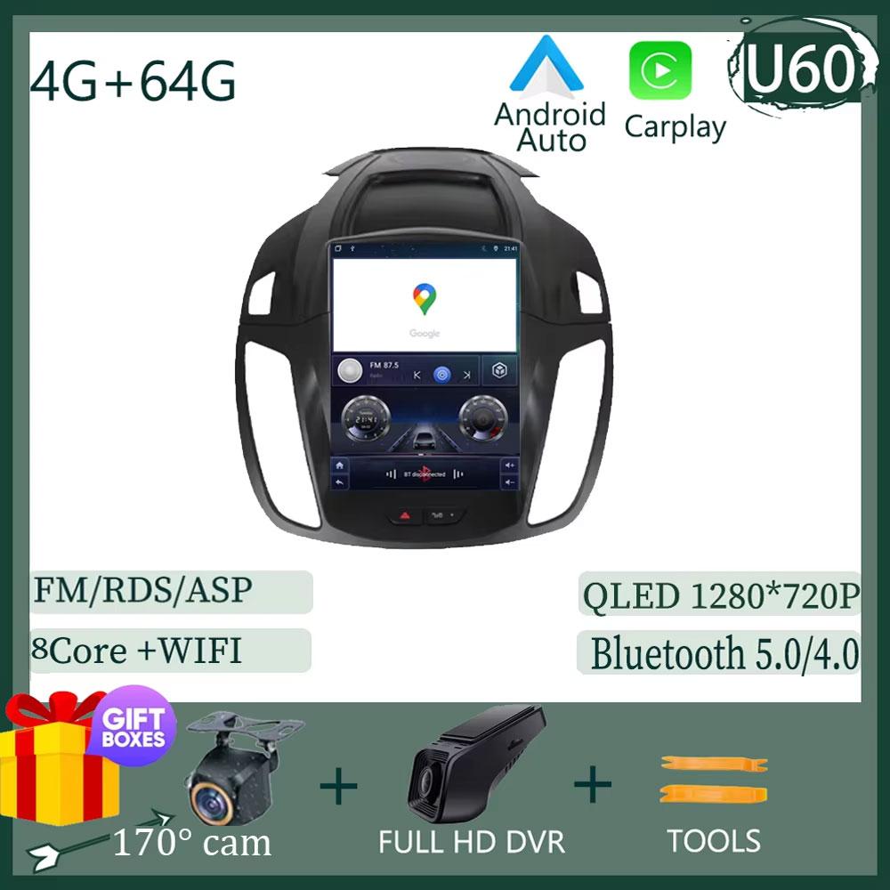 9.7 Inch Android Car Radio For Ford Kuga 2 Escape 3 2012 - 2019 4G Wireless CarPlay Car Radio Multimedia Player GPS 2 Din