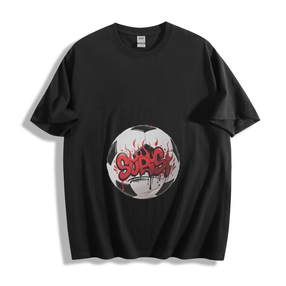 Graffiti Flame ''SUBS'' Soccer Ball Graphic T-Shirt