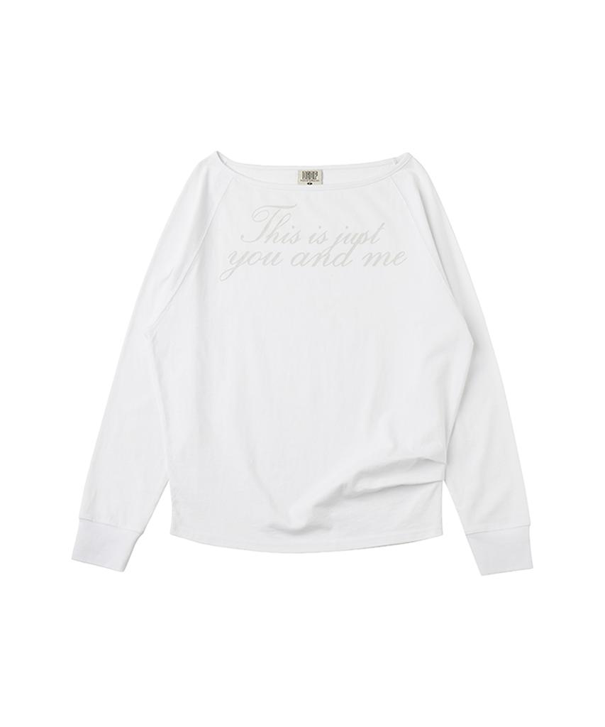 DANGLEDROP Dgdp Raglan Off-Shoulder Long Sleeve_White