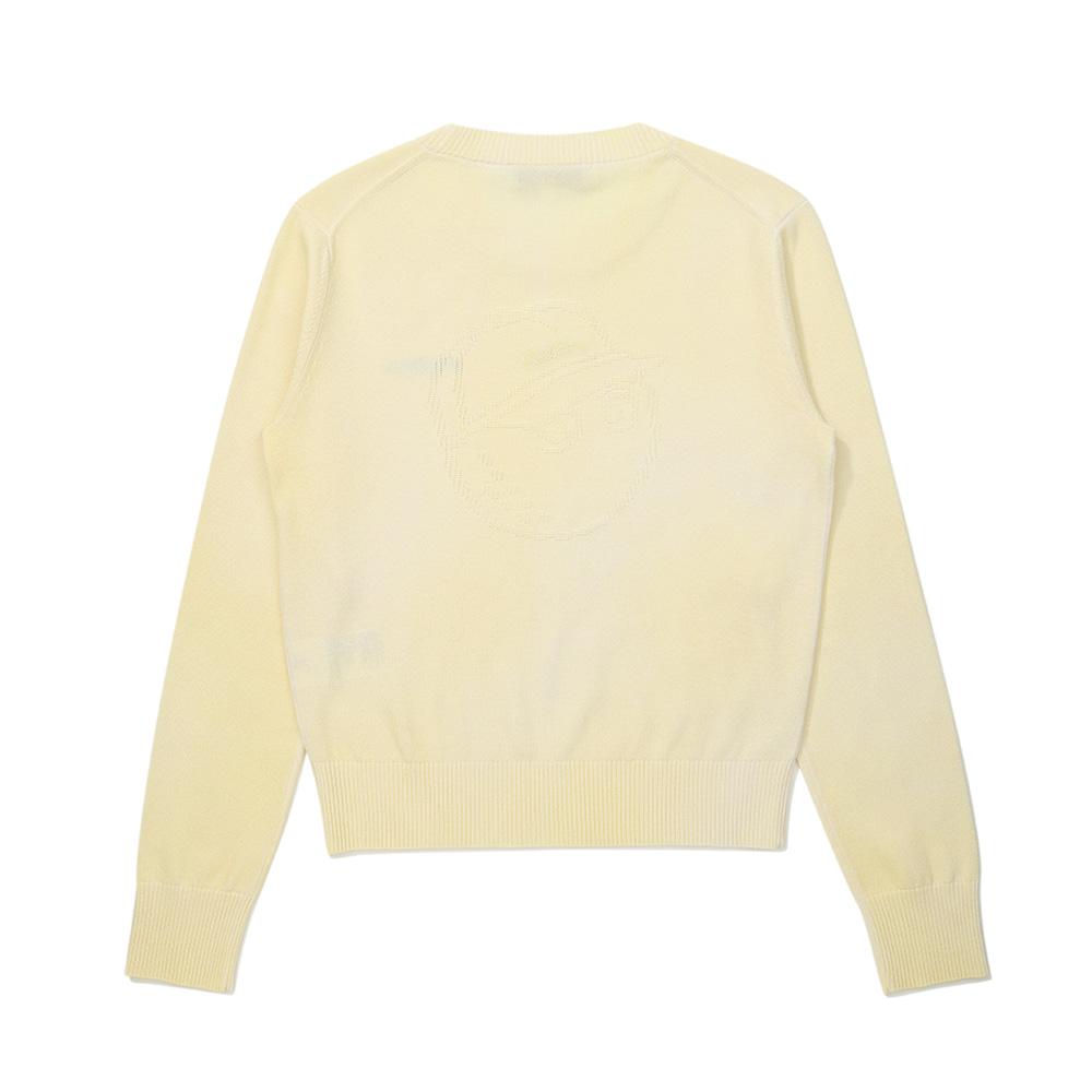 MALBON GOLF Women'S Dyed Dtp Round Knit Yellow (Woman)