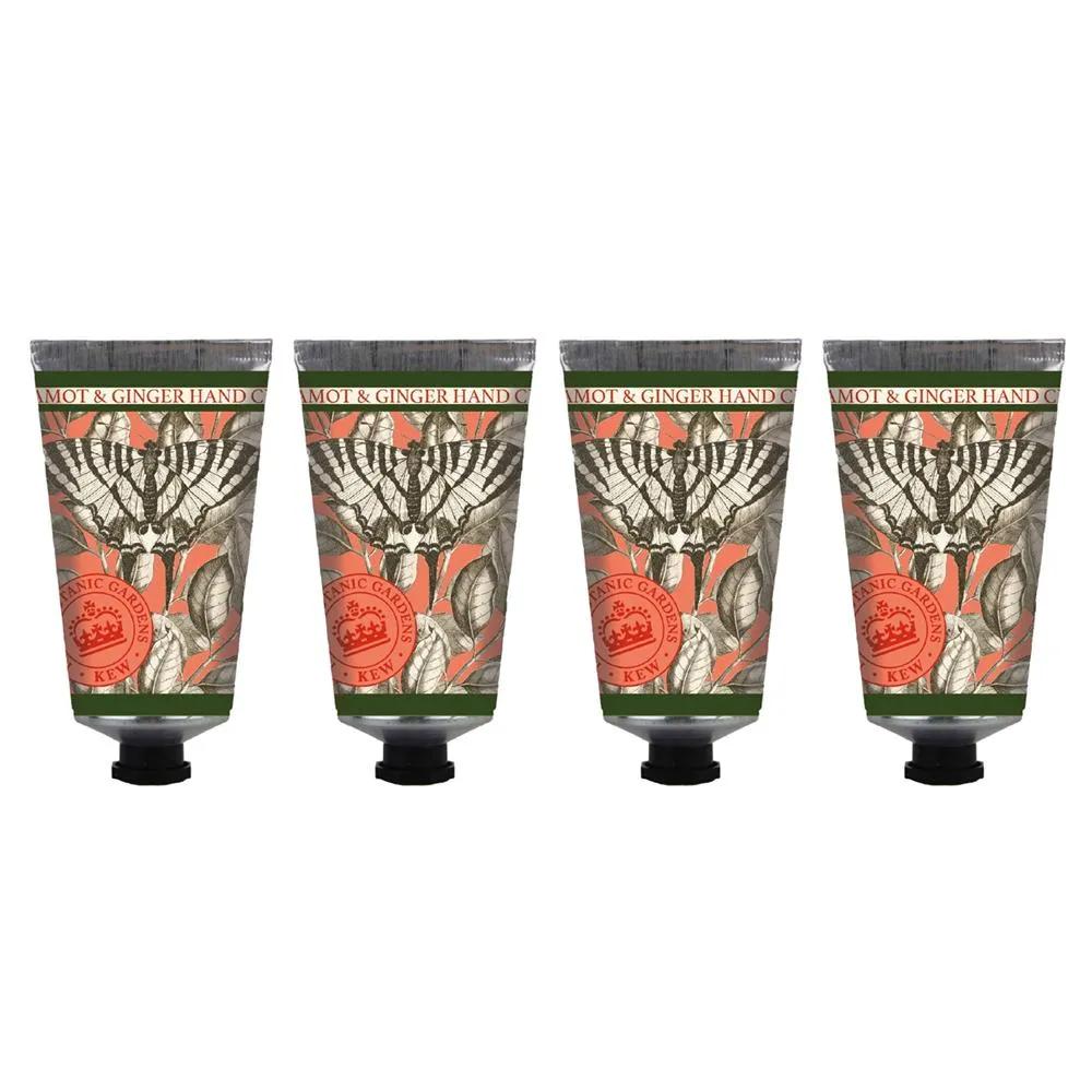 KEW Royal Botanic Garden Bergamot & Ginger Hand Cream 75ml (4 pieces)