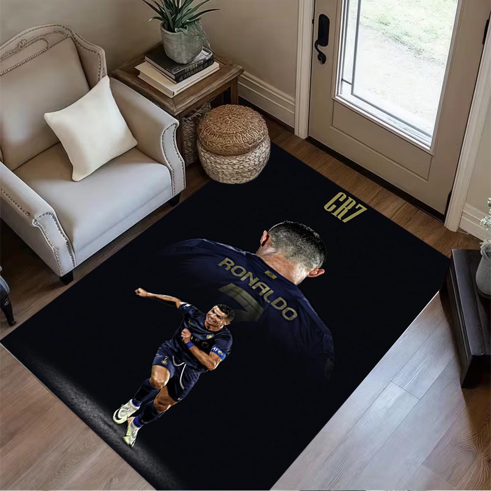 Football Legend Ronaldo Floor Mat Perfect for Outdoor Living Rooms Study Room Hallway Anti-slip Rug Decorate Offices Gift for Festivals