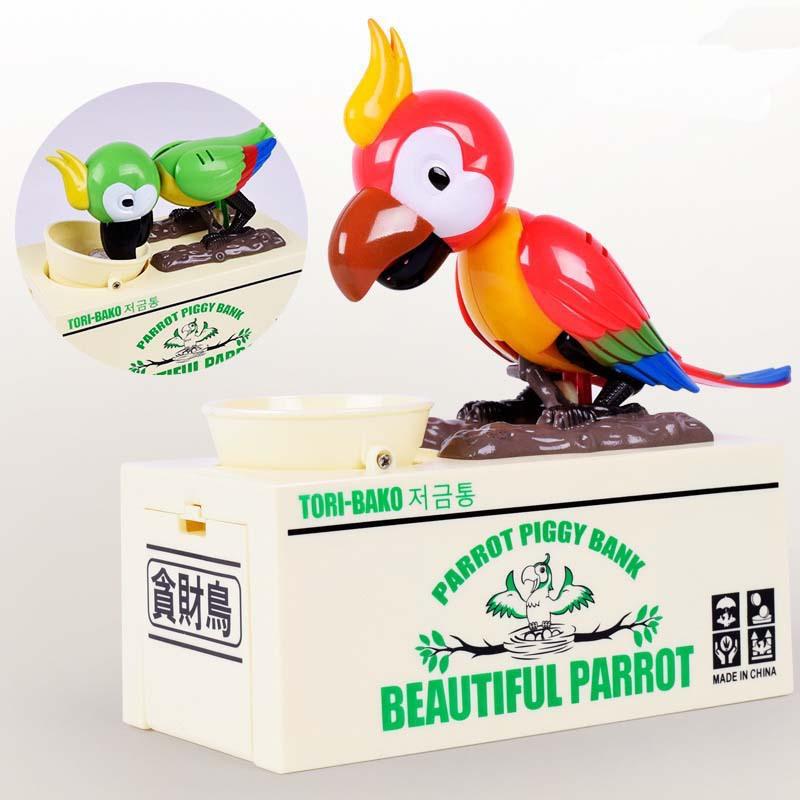 

Подарунки дітям пташки гроші скарбничка жадібний жадібний птах папуга скарбничка декор дитячої кімнати червоний