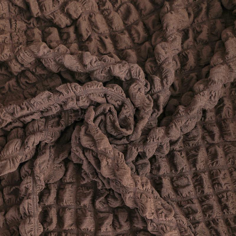 Ruffled Seersucker Sofa Cover for Living Room Thick Elastic Solid Stretch Couch Slipcovers 1/2/3/4 Seater Sofa Armchair Cover