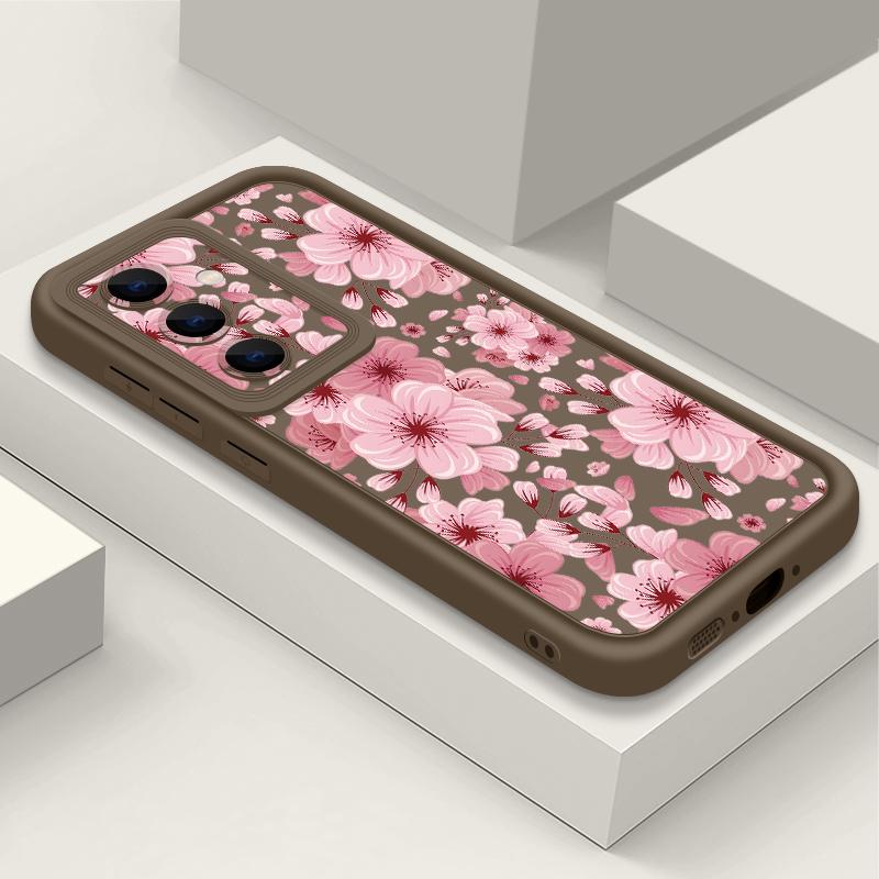 Pink Flower Soft TPU Case For Samsung Galaxy S26 S25 S24 S23 S22 Ultra S23 S25 FE A57 A17 A56 A55 A15 A16 A36 A37 5G Back Cover