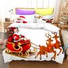 3D sada povlečení pro šťastný nový rok Vánoční povlak na přikrývku 2/3 kusy DE200 * 220 vánoční dekorace s atmosférou Luxusní bytový textil Vánoční dárek