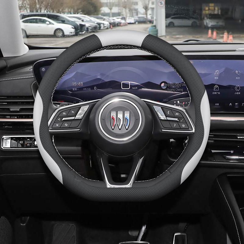 Buick Encore S Steering Wheel Cover: Anti-Slip, Odor-Free, No Sewing Required, Fits 25 Models for Interior Enhancement.