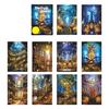 10 Sheets Landscape Sticker Decorative Sticker Scrapbook Sticker Forests Series Sticker for Craft Decoration