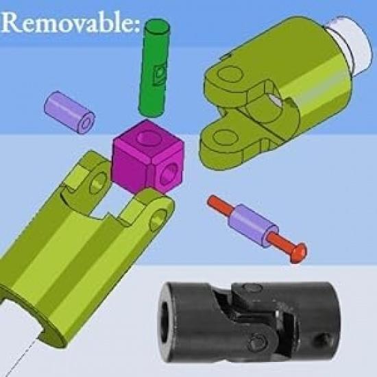 Marhynchus 45 Steel Universal Joint Shaft Coupling Motor Connector (0.5in0.9in2in) 1/2 in Universal Joint