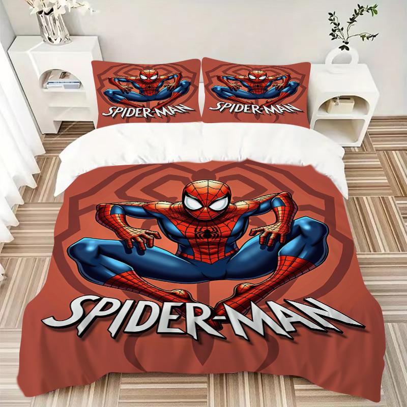 Spiderman Hero Print 3Pcs Bedding Setduvet Cover With 2 Bedropillowcase Home Birthday Gift