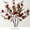 Artificial Flower Arrangement for Home Decor - Persimmon and Pomegranate Branches for Living Room, Dining Table, or Entrance Hall Display