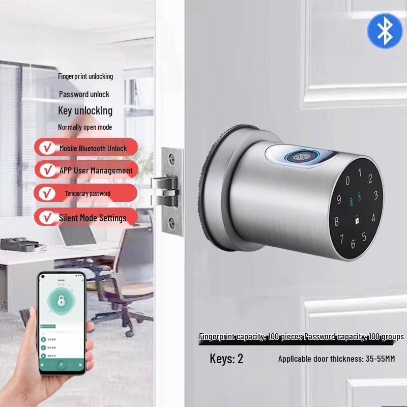 Aokewen Smart Fingerprint & Password Ball Knob Lock