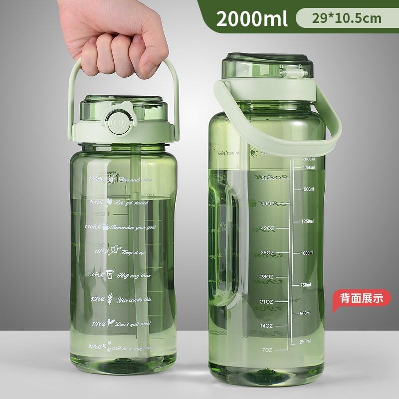 Water bottle, summer new large-capacity sports water cup, heat-resistant dual spout, drop-resistant water bottle, portable fitness high-profile cup