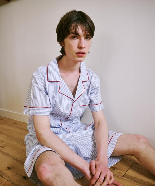 [OGGITT] Standard Ticking Stripe Short-Sleeve Pajama Set [Shipped from Korea] 100% Authentic