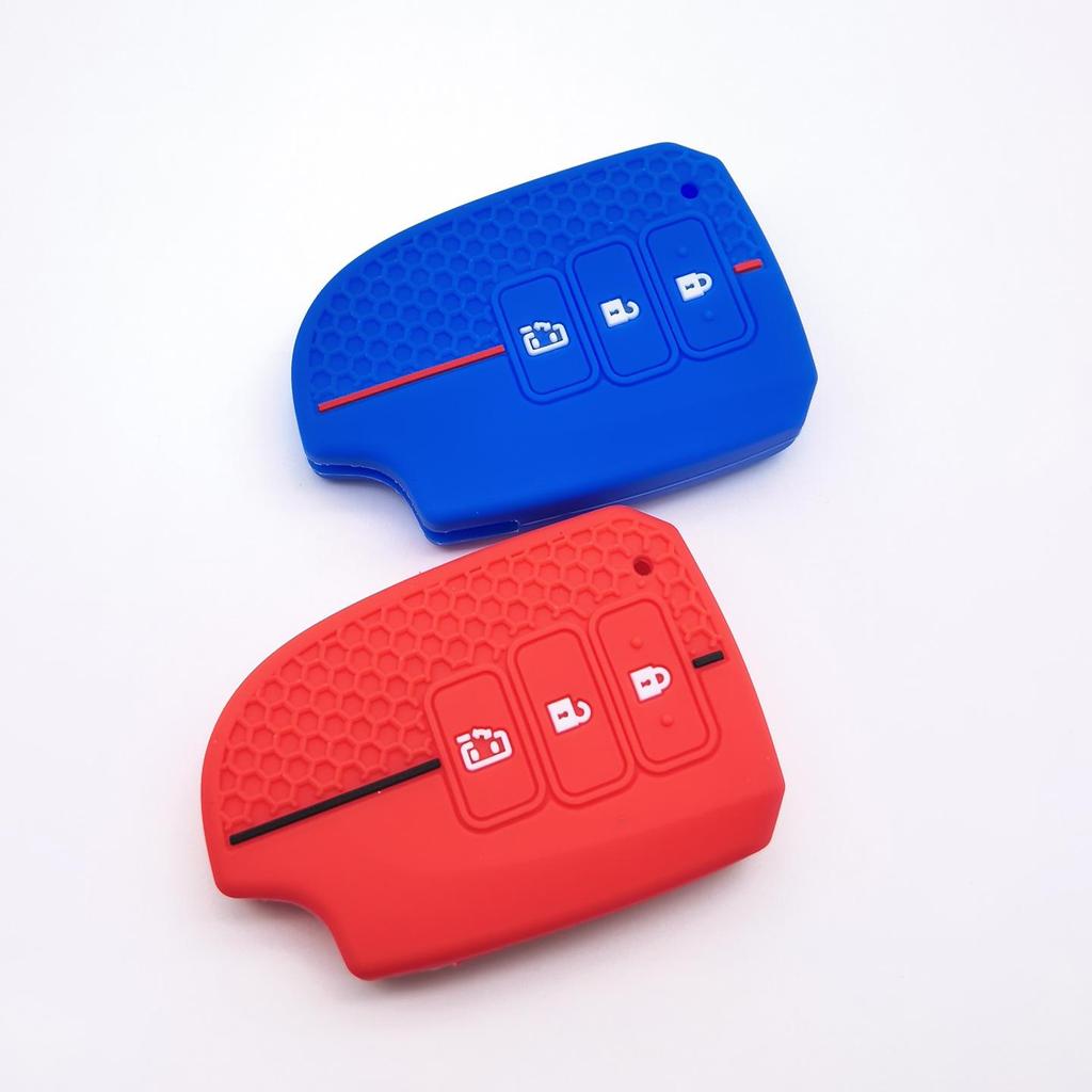 3-Button Electric Door Key Silicone Case for Toyota Vios, Yaris, Ractis, & Hiace.