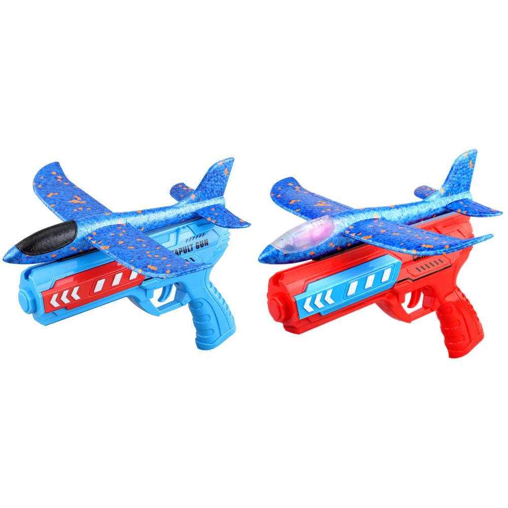 Airplane Launcher Toys Outdoor Plane Flying Toys Non Slip Kids Catapult Plane With/without Light Birthday Gifts for Boys Girls
