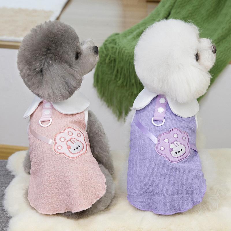Cute pet cat dog clothes small puppy summer thin princess vest