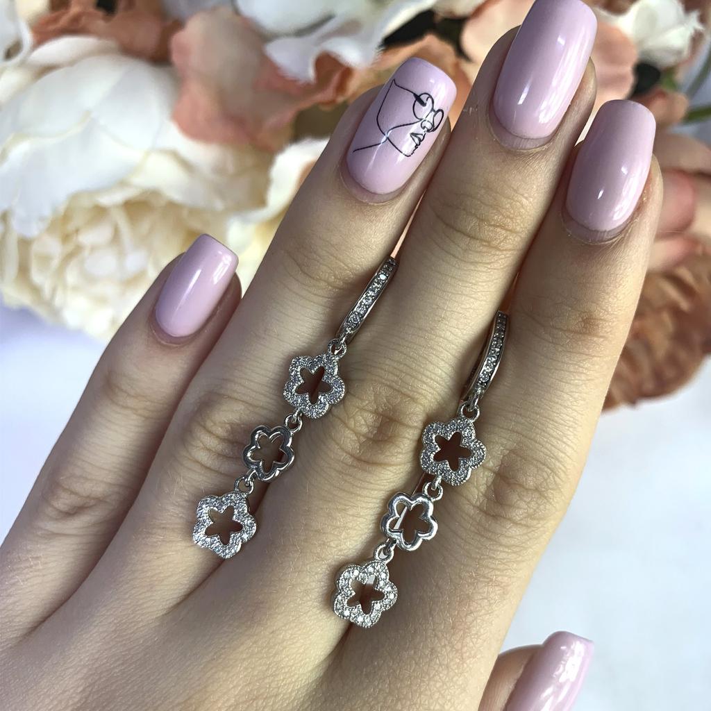 Silver Earrings with Cubic Zirkonia (1908549)