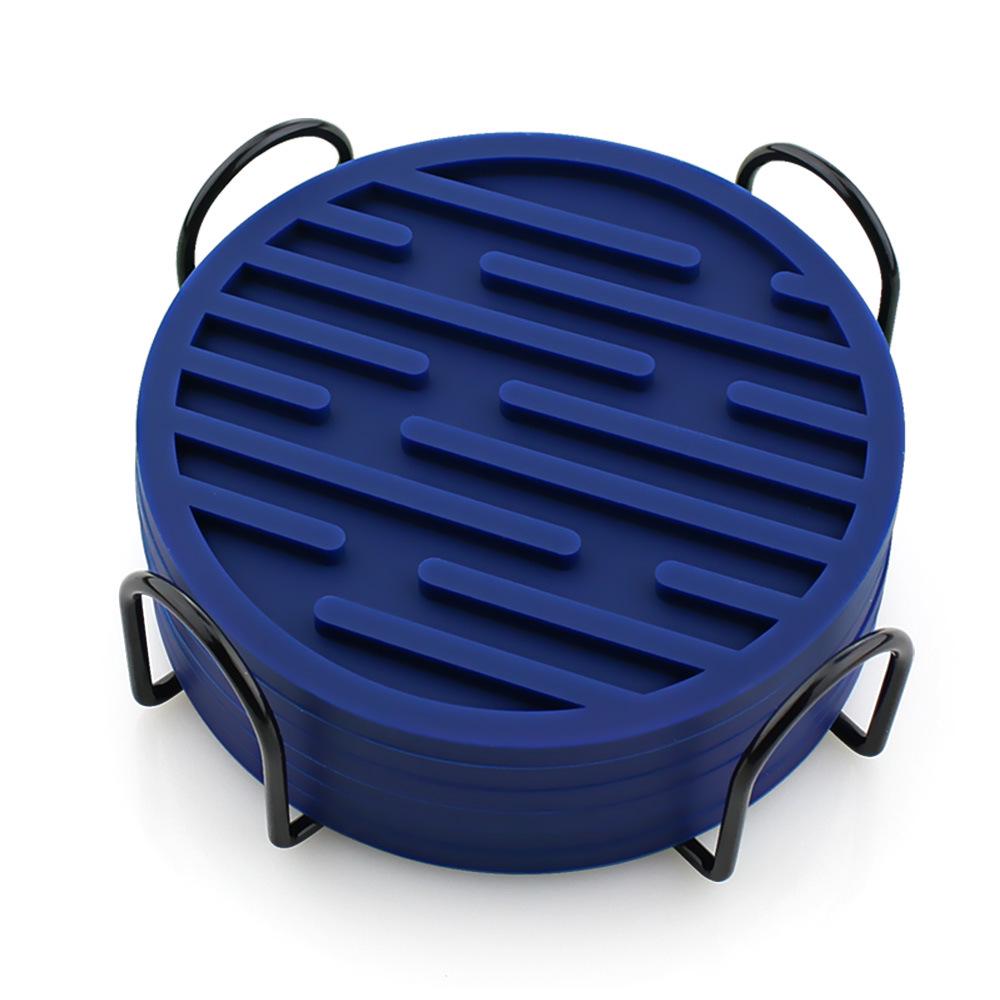 Round Silicone Coaster Set - 10cm Heat Insulation Pads for Tea and Coffee Cups