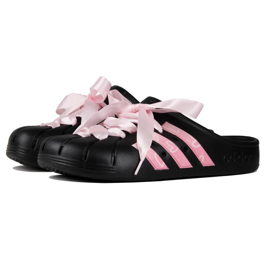 adidas ADILETTE CLOGS Unisex Schwarz Pink GZ5886(TeamJ-520)