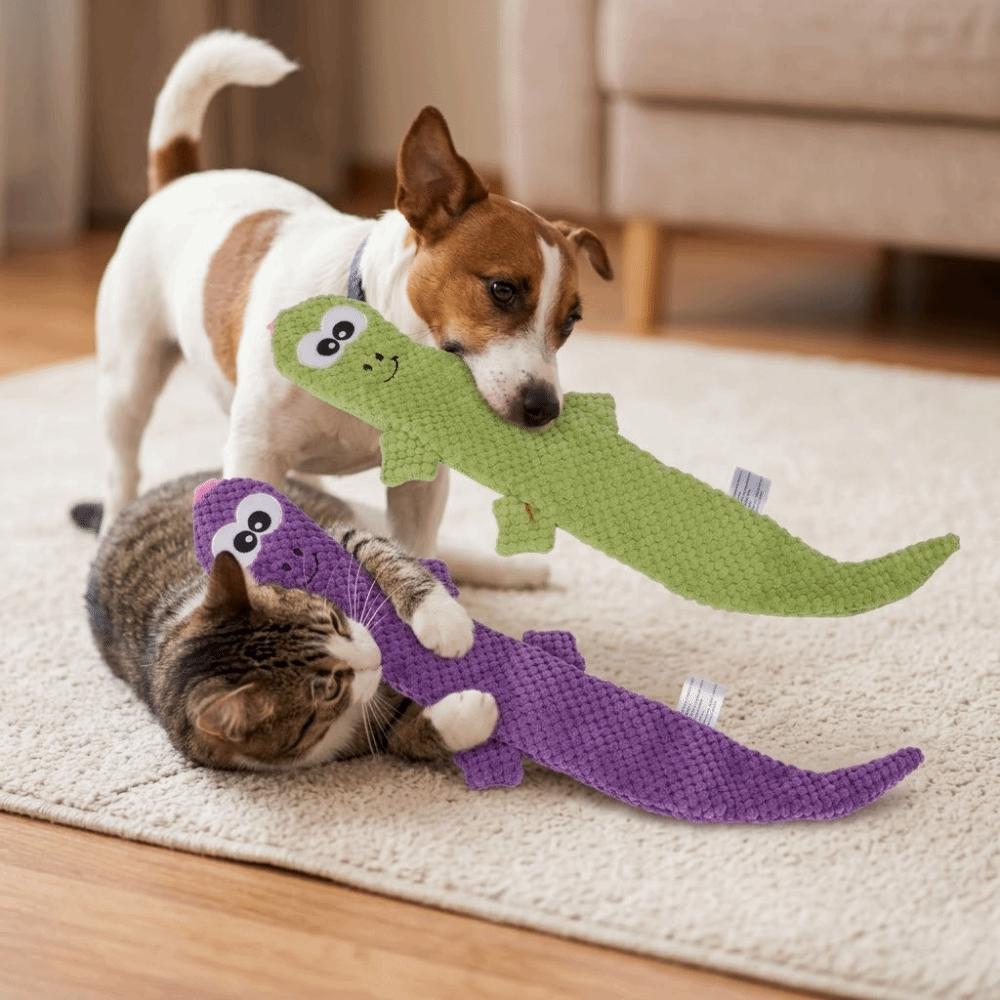 

Plush Fabric Dog Chew Toy Crinkle Paper Dog Molar Toy Plush Squeaky Toy Teething Relief