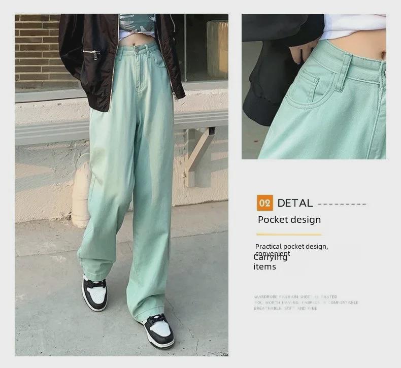 Women's High-Waist Wide-Leg Jeans - Autumn/Winter Casual Vibe