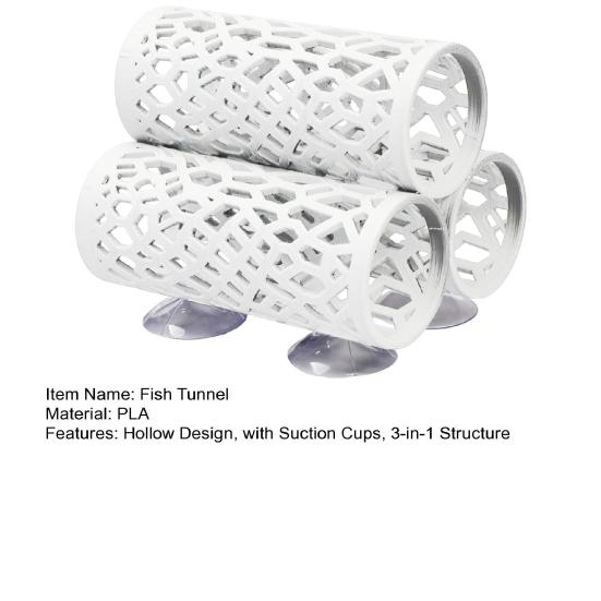 Тунель 3-в-1 для рибки півника, декор для акваріума, укриття для дрібних рибок, гамак для півника на присосках, трубка для відпочинку та ігор для півників, гупі, неонів