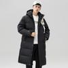 2025 fleece thickened plus size jacket fall and winter men's middle-aged solid color casual hooded warm jacket shirt top
