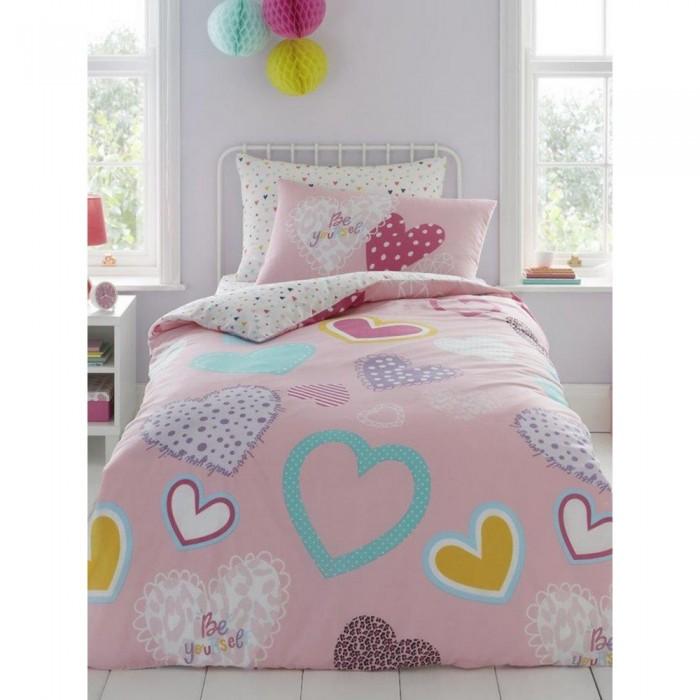 Hearts Fitted Bed Sheet Set