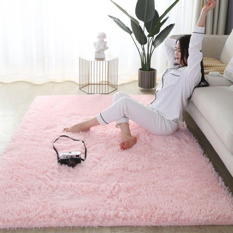 Fluffy Large Carpet Living Room Plush Lounge Rug in The Bedroom Floor Mat Soft Velvet Carpets For Children Kids Decoration