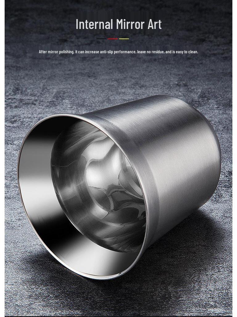 Severský styl 304 Nerezová ocel Dvojitá stěna Izolovaný hrnek: 86 ml Káva, 160 ml Čaj/Víno, Dětský hrnek