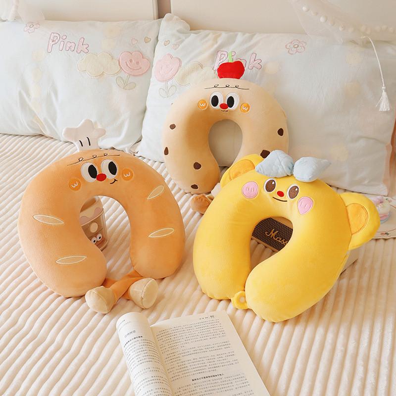 Cartoon Memory Foam Ushaped Neck Pillow For Office Rest And Travel Comfort