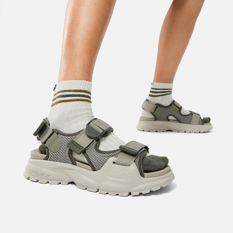 Li Ning Soft Coca Zapatillas Cómodas Secas Elegantes Resistentes al Desgaste Ligeras Antideslizantes Absorción de Impactos Zapatillas de Exterior Sandalias de Playa AGUU001-3