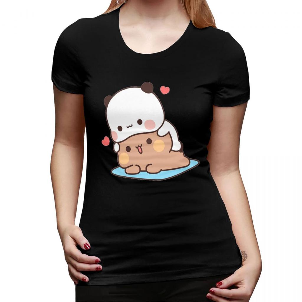 Bear And Panda Bubu Dudu Balloon TShirt for WOMEN ONeck Streetwear T Shirts WOMENs Tees Short Summer Clothes Tops