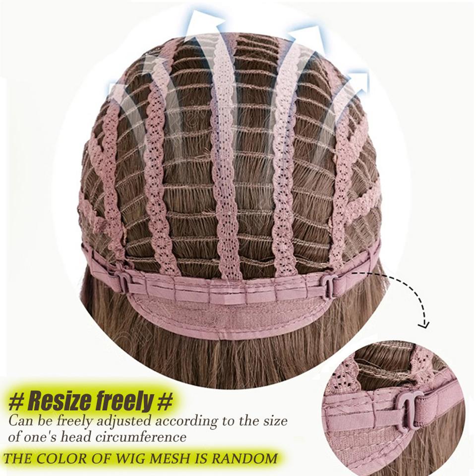 Lange Lockige Synthetische Farbverlaufswelle Lolita Perücke Damenperücke Fluffige Lockige Perücke mit Pony Geeignet für Halloween und Weihnachten