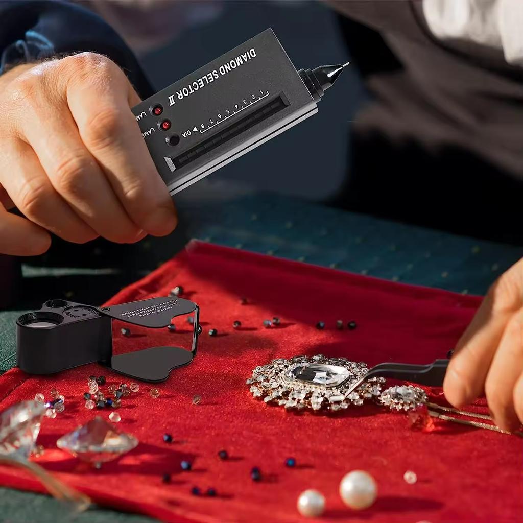 Tragbarer Diamanttester & Edelsteinselektor II – Goldreinheit, Moissanit, Rubin, Saphir Detektor – Schmuck Teststift