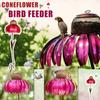 Cone Flower Bird Feeder Outside Garden Art Metal Birdfeeder with Stand Promotion Aviary  Window Bird Feeder  Bird Playground